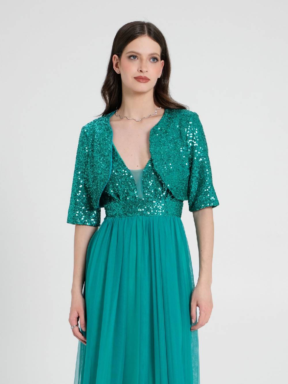 Rinascimento Coprispalle Aperto In Paillettes