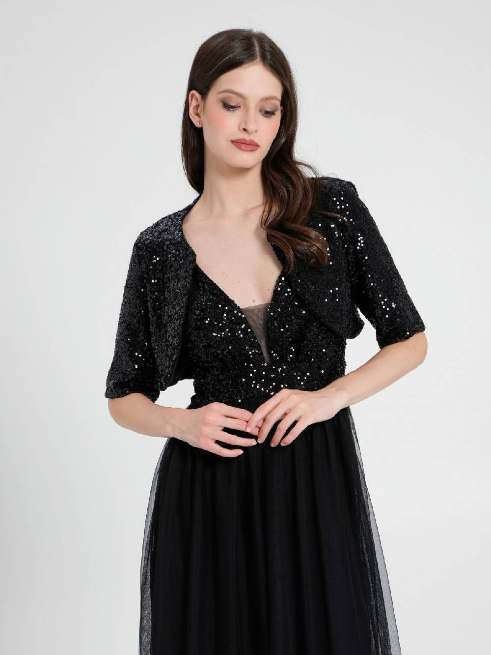 Rinascimento Coprispalle Aperto in Paillettes