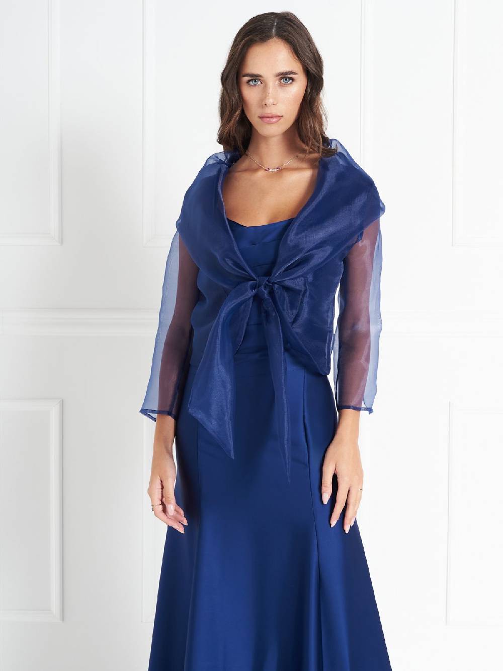 Rinascimento Coprispalle Atelier In Organza Blu