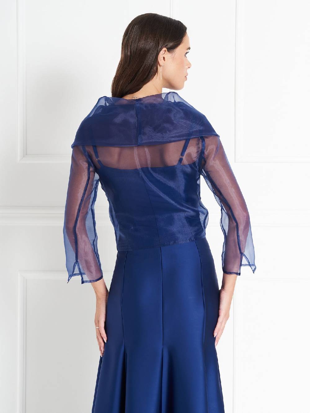 Rinascimento Coprispalle Atelier In Organza Blu