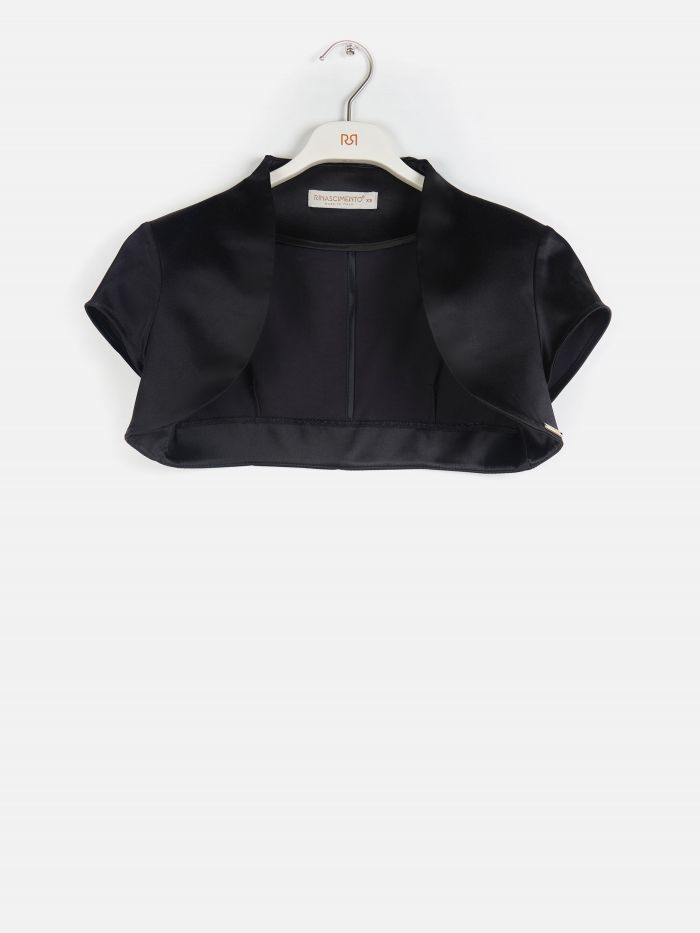 Rinascimento Coprispalle Basic in Satin color Nero