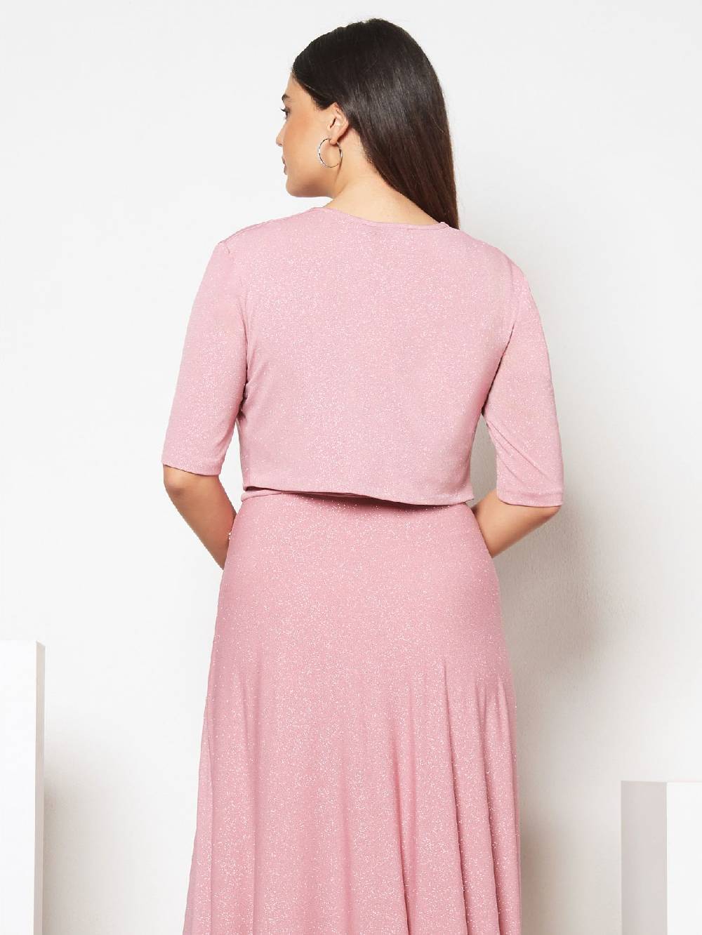 Rinascimento Coprispalle Curvy Microglitter Rosa