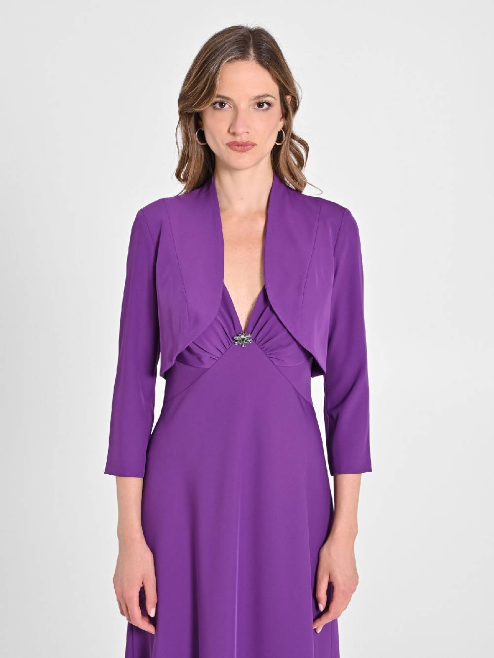 Rinascimento Coprispalle In Cady Viola Melanzana