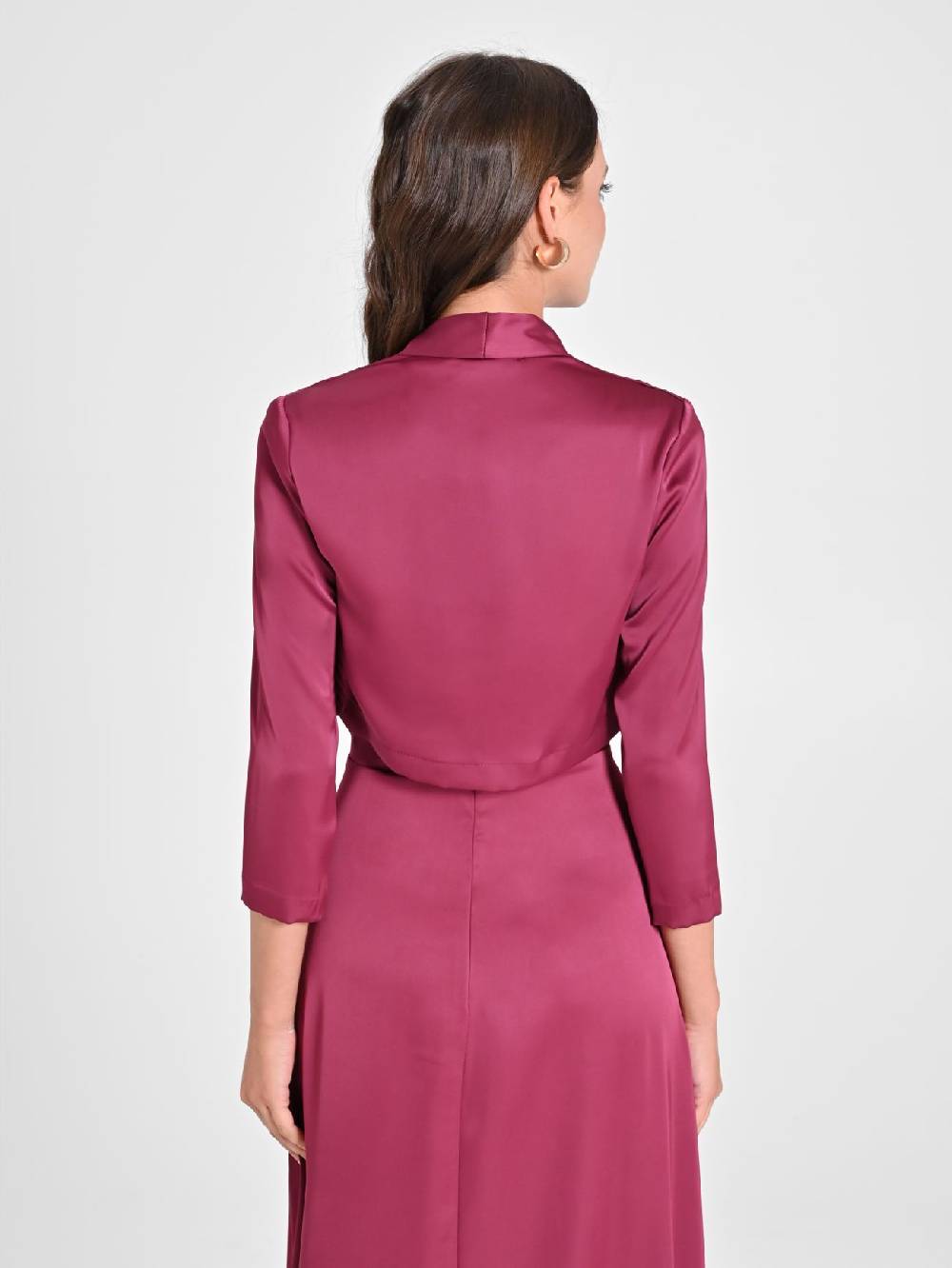 Rinascimento Coprispalle In Raso Bordeaux