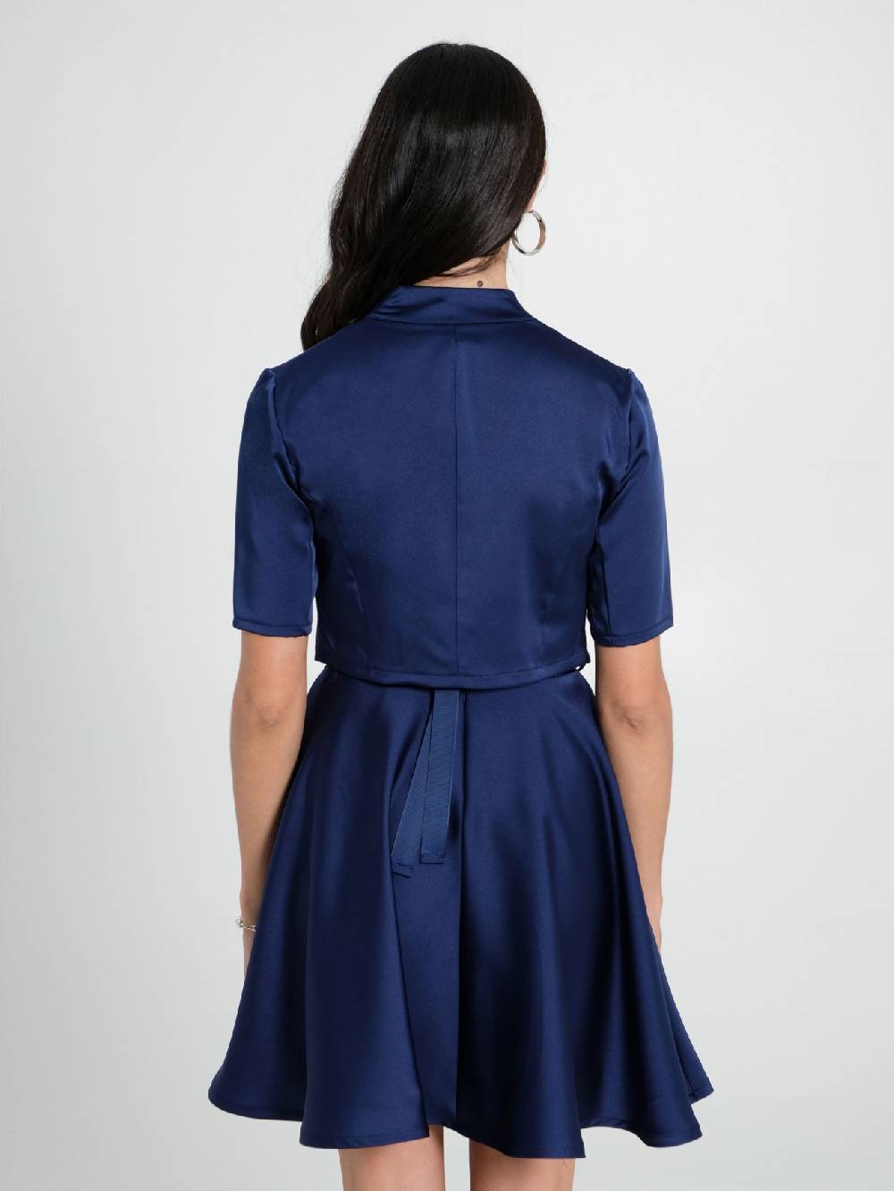 Rinascimento Coprispalle In Raso Strutturato Blu