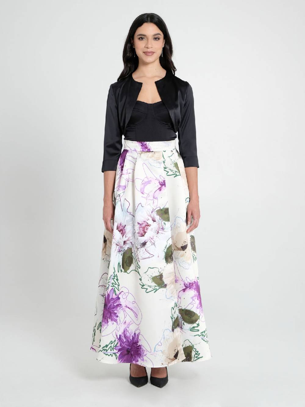 Rinascimento Coprispalle In Satin Nero