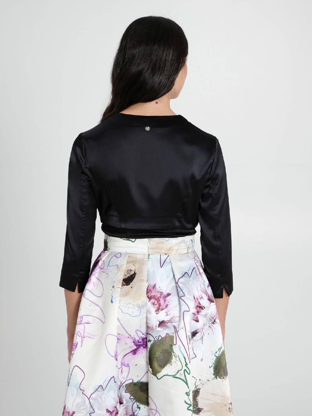 Rinascimento Coprispalle In Satin Nero