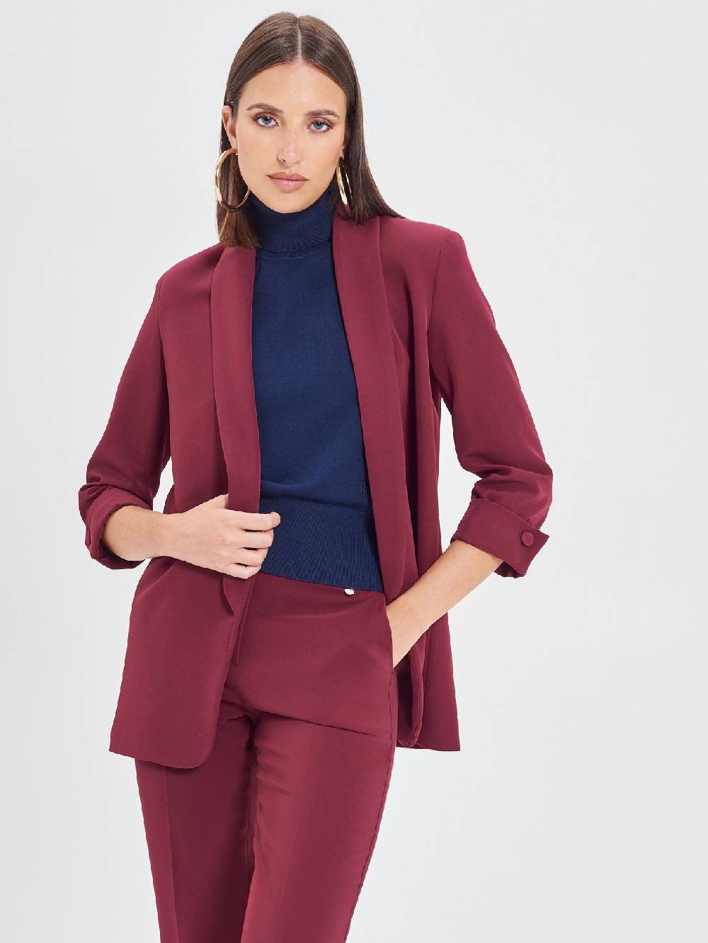 Rinascimento Giacca Aperta Bordeaux