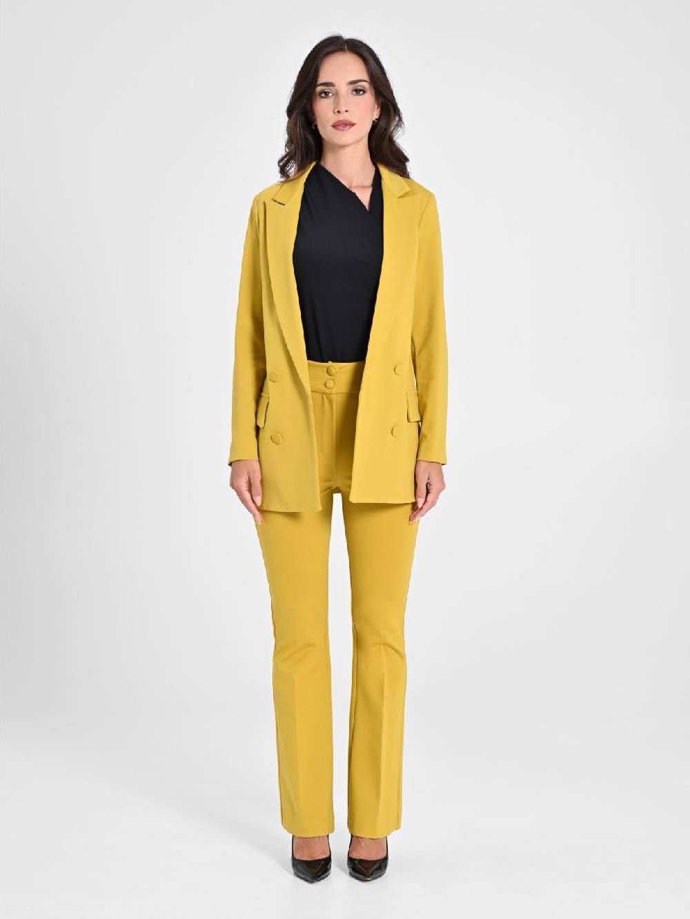 Rinascimento Giacca Aperta In Punto Milano Giallo