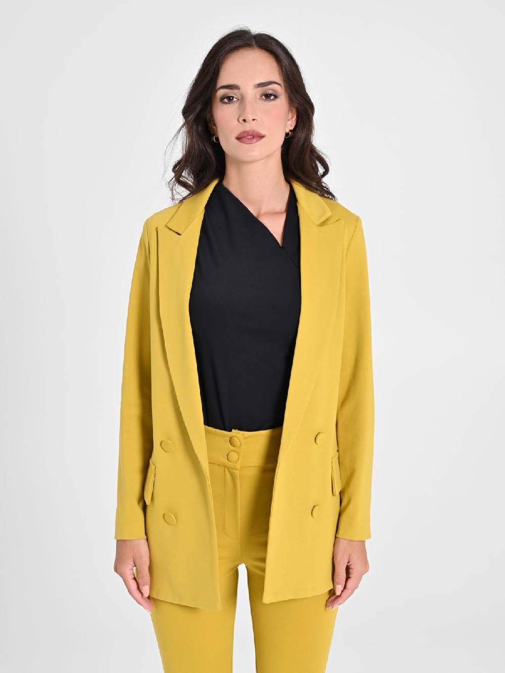 Rinascimento Giacca Aperta In Punto Milano Giallo