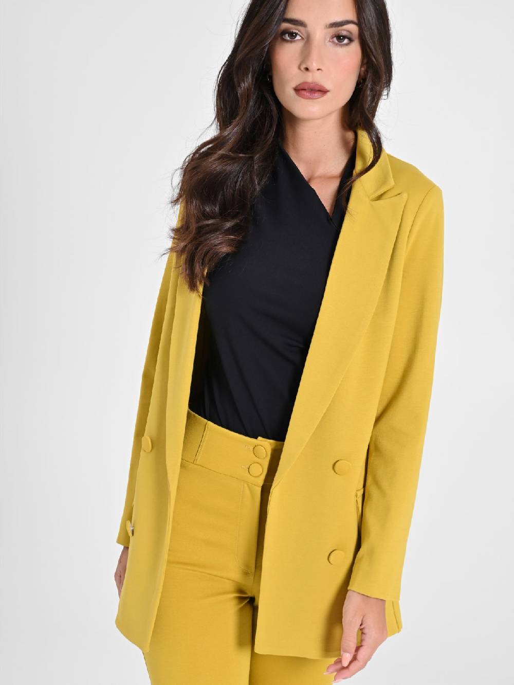 Rinascimento Giacca Aperta in Punto Milano Giallo