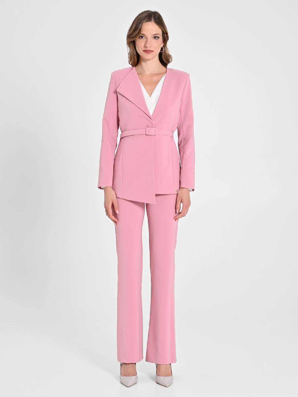 Rinascimento Giacca Asimmetrica Rosa Antico