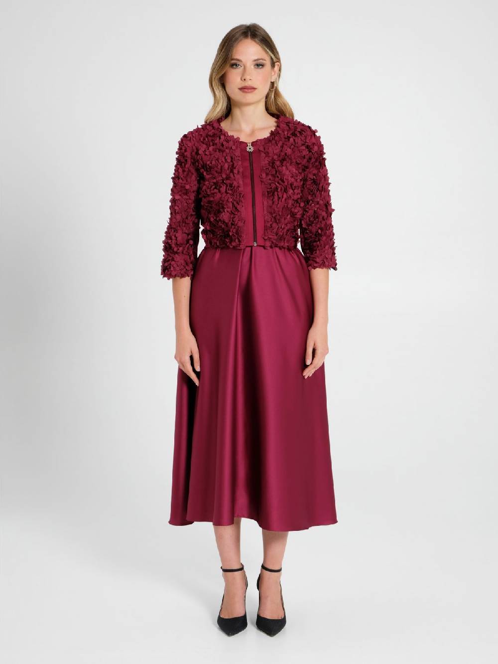 Rinascimento Giacca Bordeaux Petali