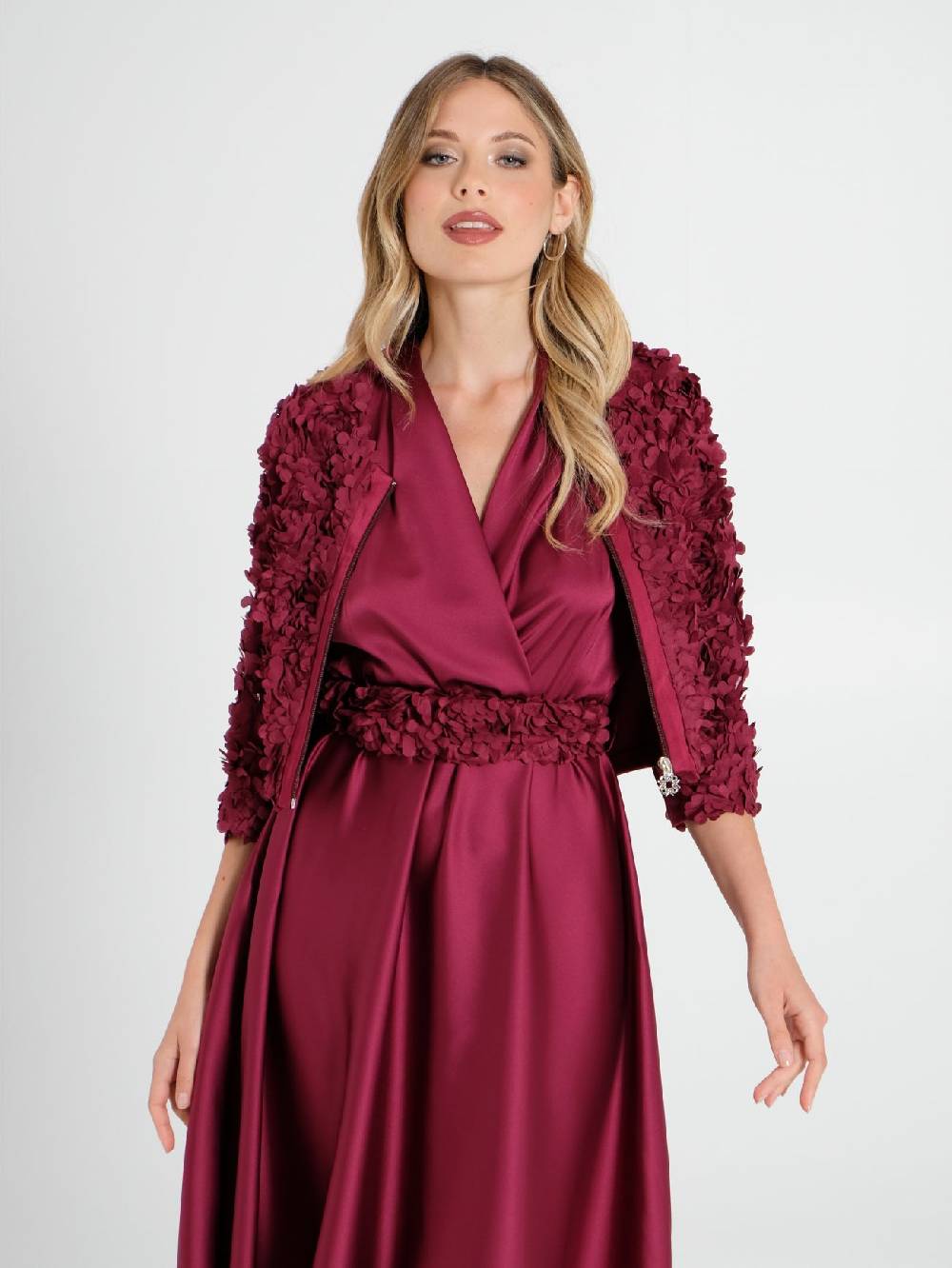 Rinascimento Giacca Bordeaux Petali