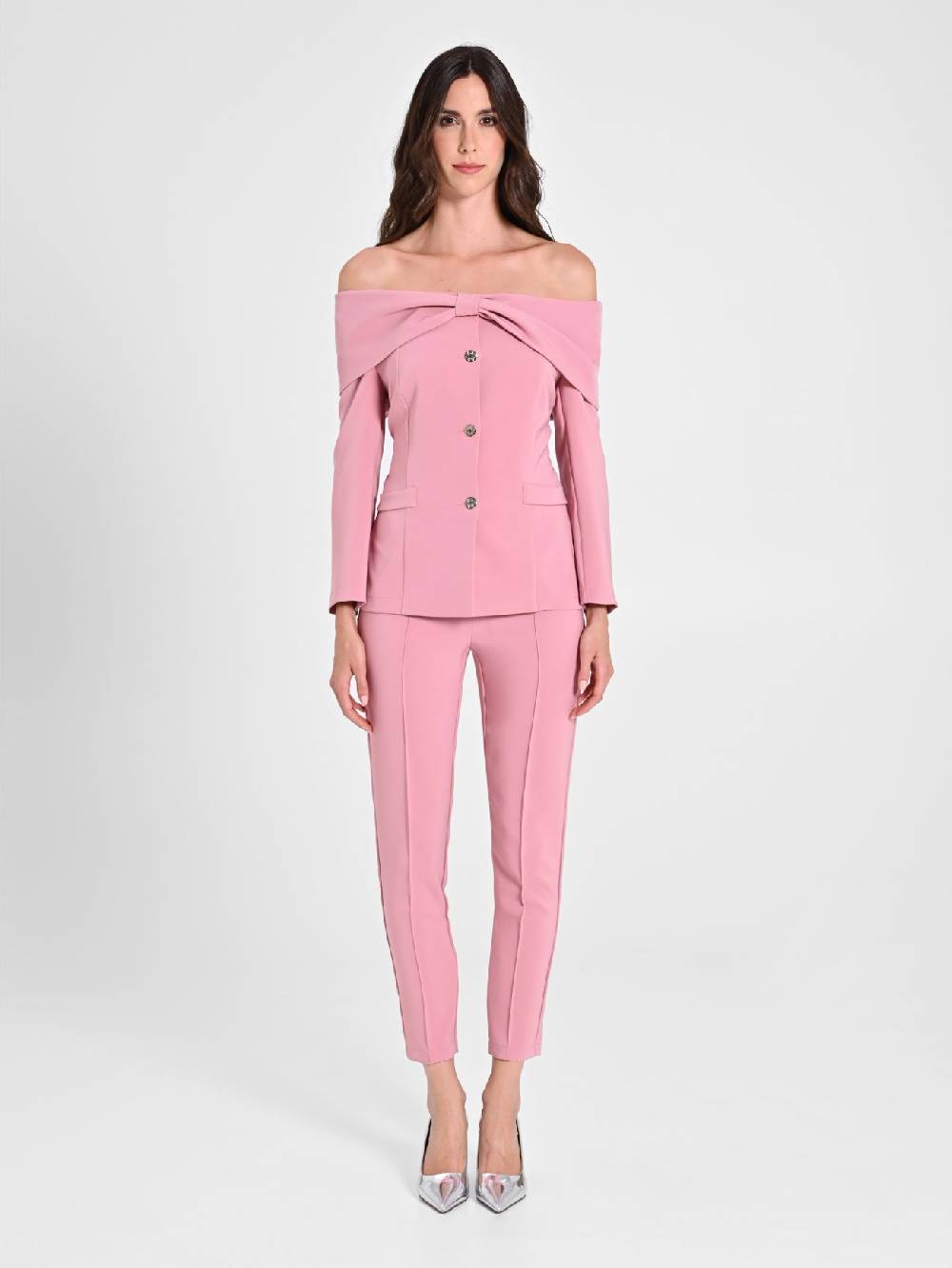 Rinascimento Giacca Con Fiocco Rosa Antico