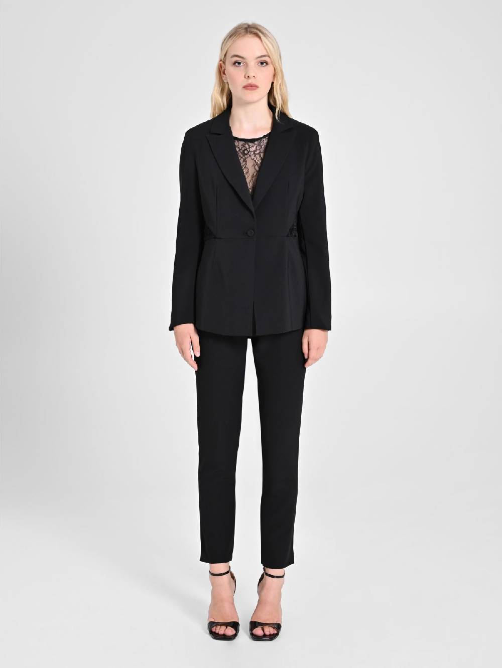 Rinascimento Giacca Con Inserto Pizzo & Velluto