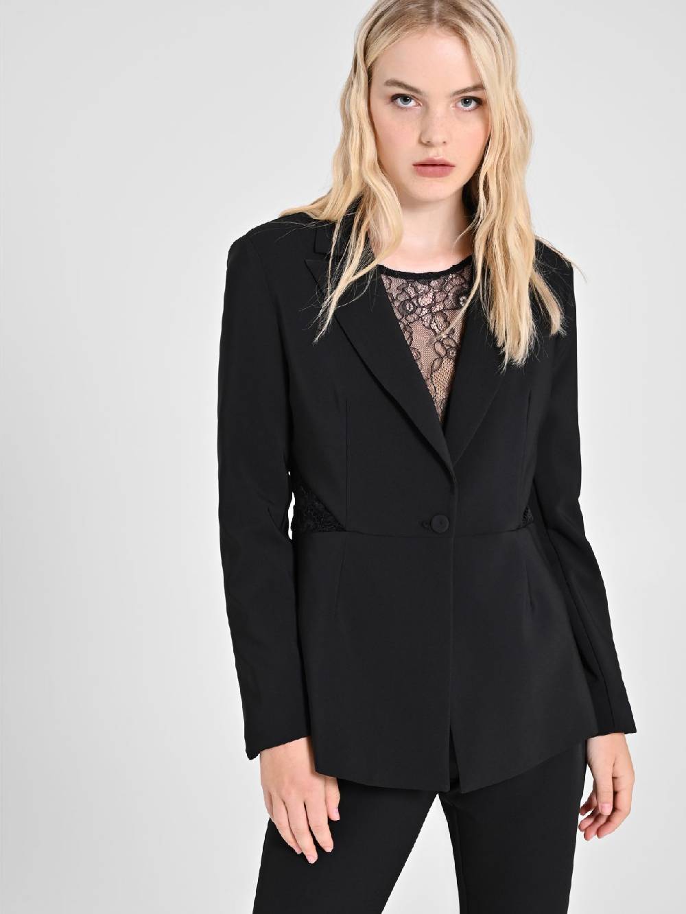 Rinascimento Giacca con inserto Pizzo & Velluto