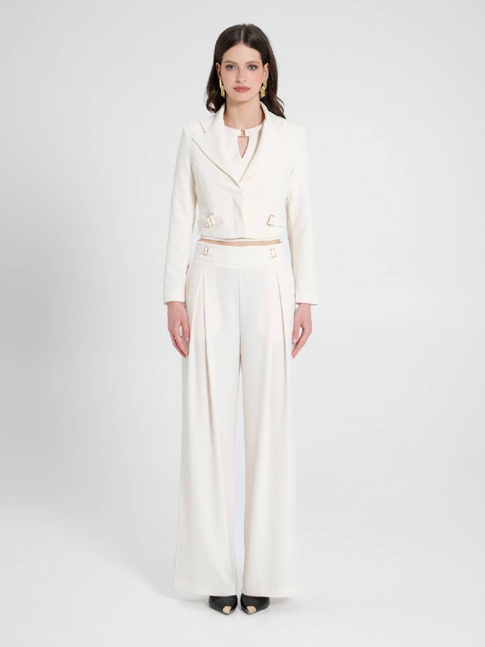 Rinascimento Giacca Corta Aperta Fibbie