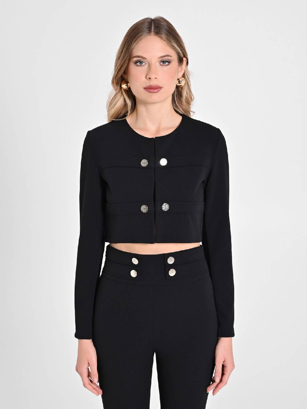 Rinascimento Giacca Corta Con Bottoni Monogram