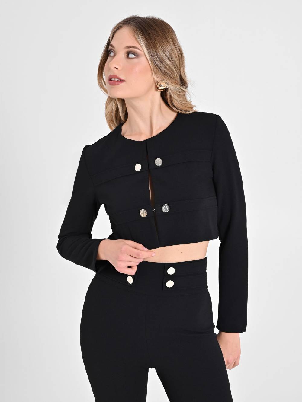 Rinascimento Giacca Corta con Bottoni Monogram