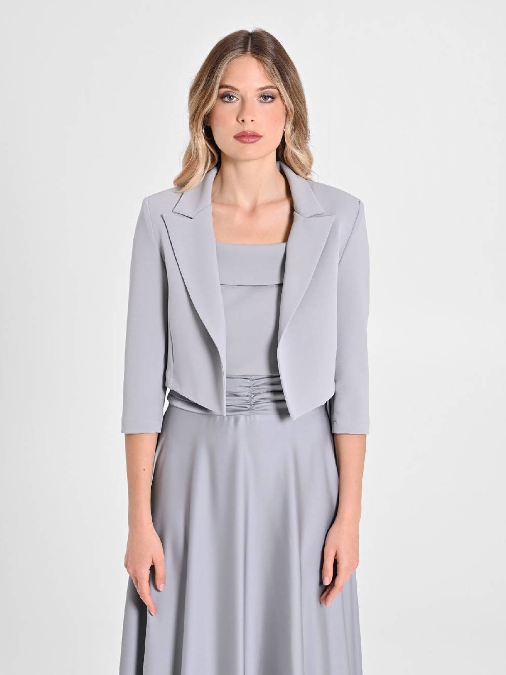 Rinascimento Giacca Corta In Scuba Mano Crepe