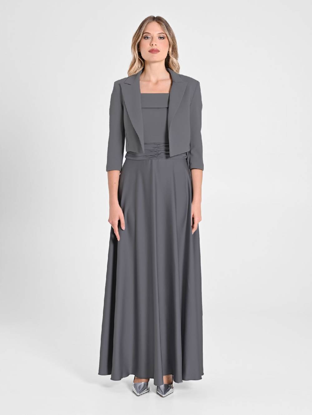 Rinascimento Giacca Corta In Scuba Mano Crepe