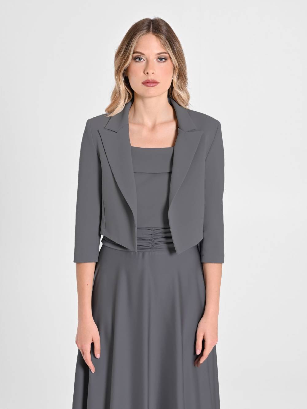 Rinascimento Giacca Corta In Scuba Mano Crepe