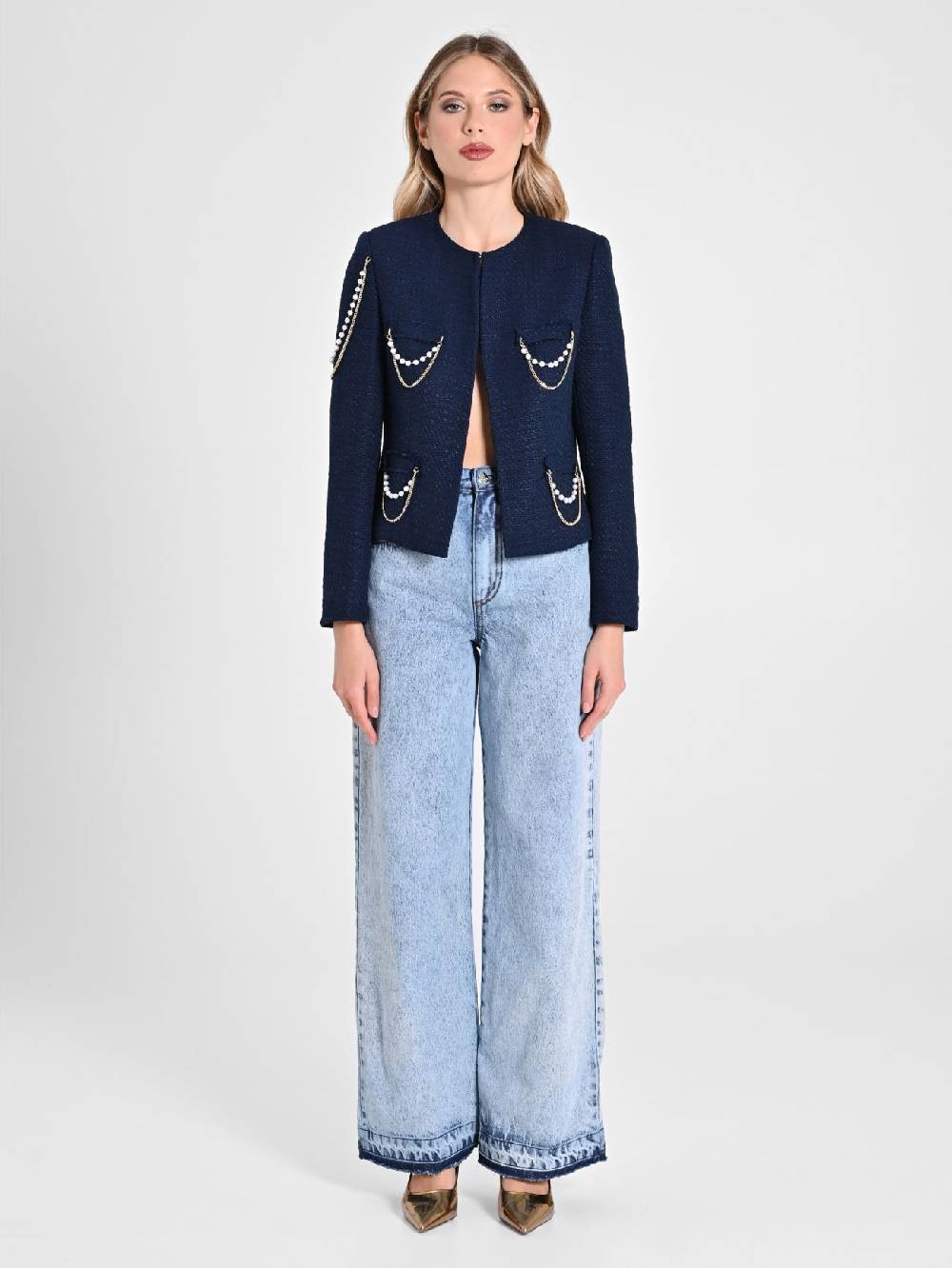 Rinascimento Giacca Corta In Tweed