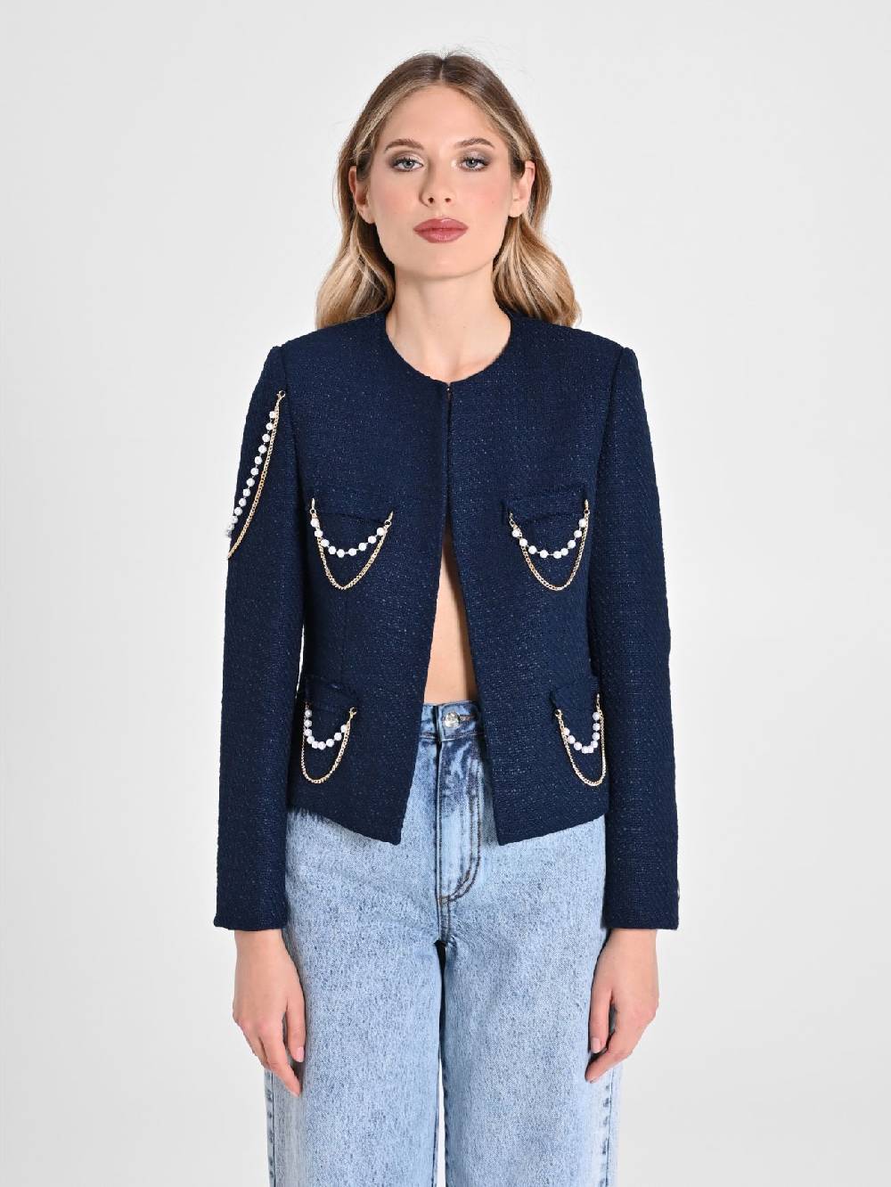 Rinascimento Giacca Corta In Tweed