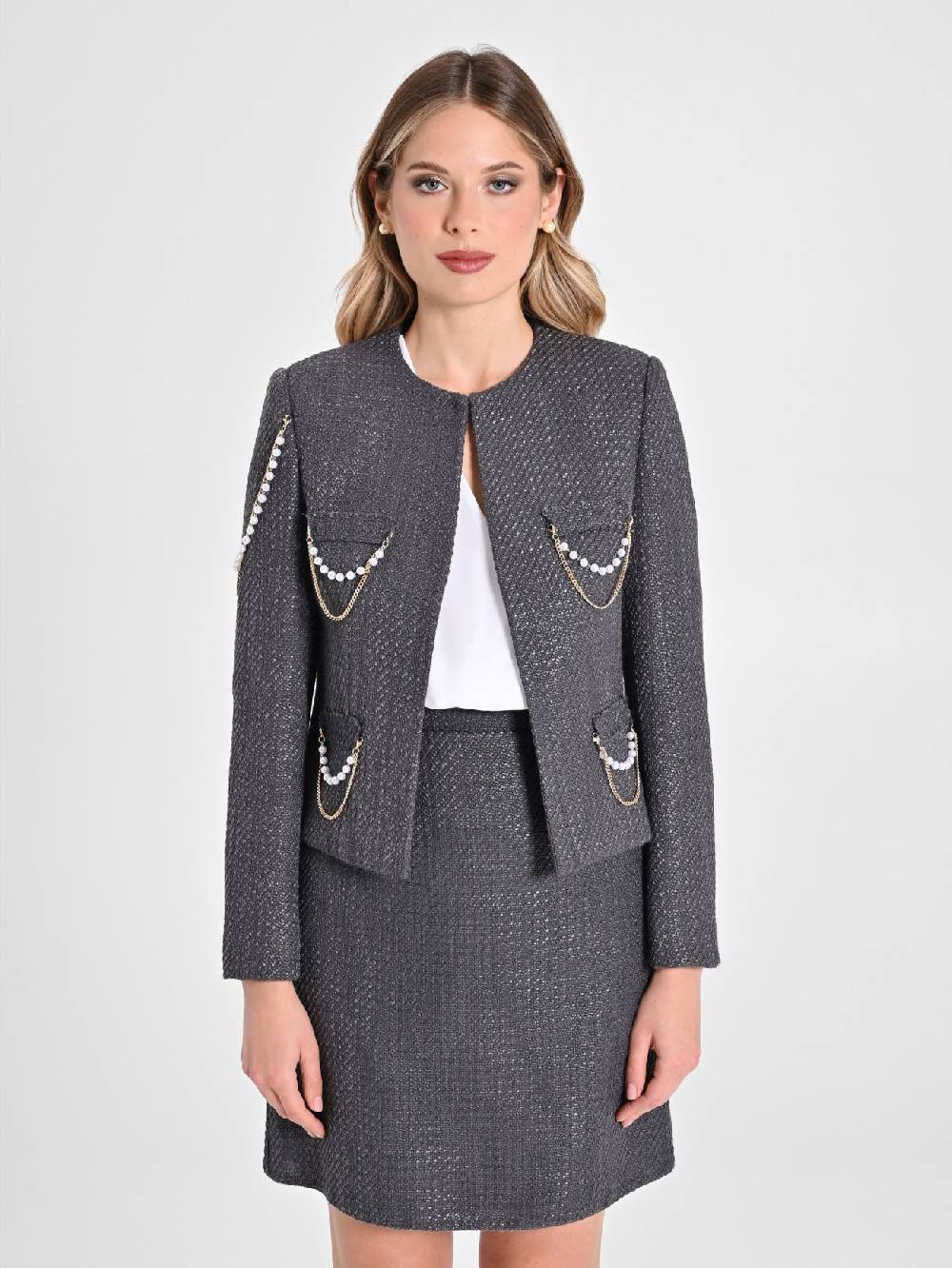 Rinascimento Giacca Corta In Tweed