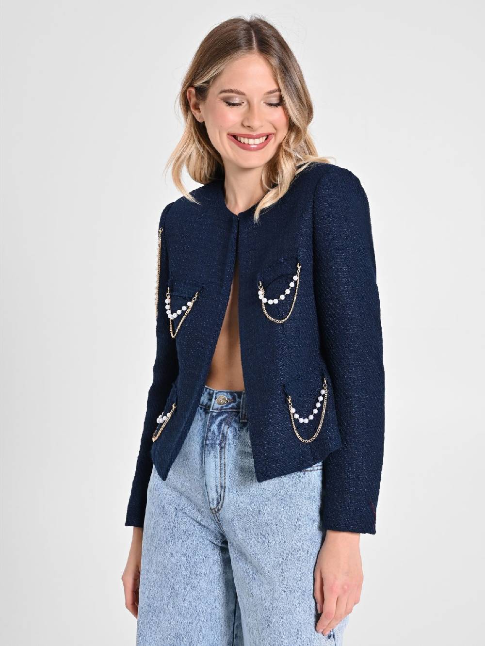 Rinascimento Giacca Corta in Tweed