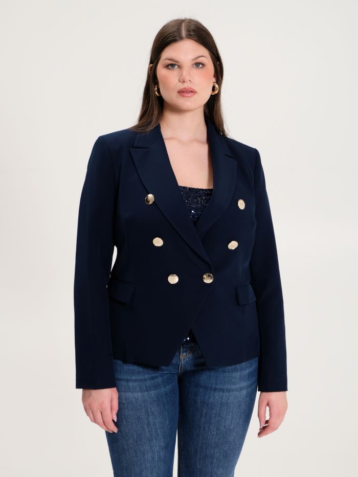 Rinascimento Giacca Curvy 6 Bottoni Blu