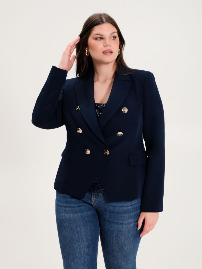 Rinascimento Giacca Curvy 6 Bottoni Blu