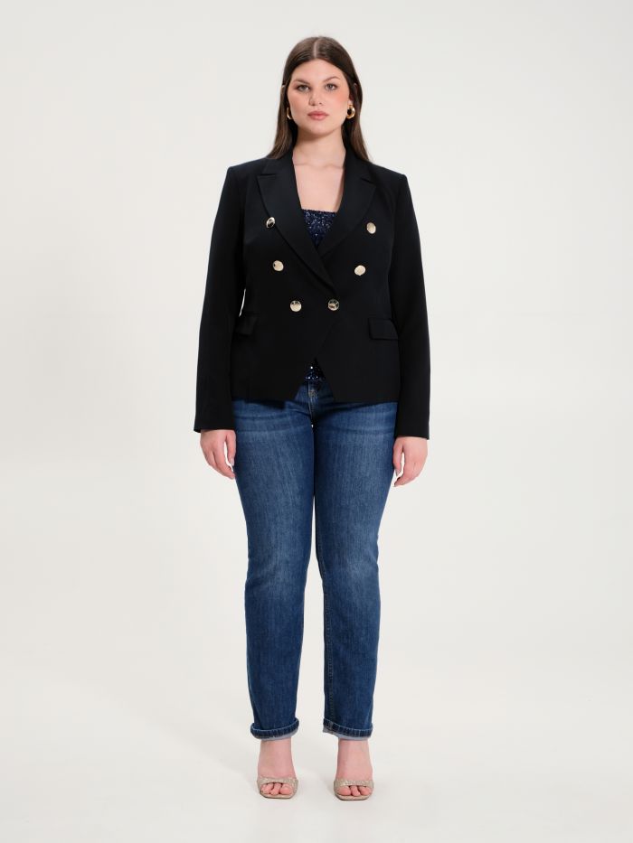 Rinascimento Giacca Curvy 6 Bottoni Nero