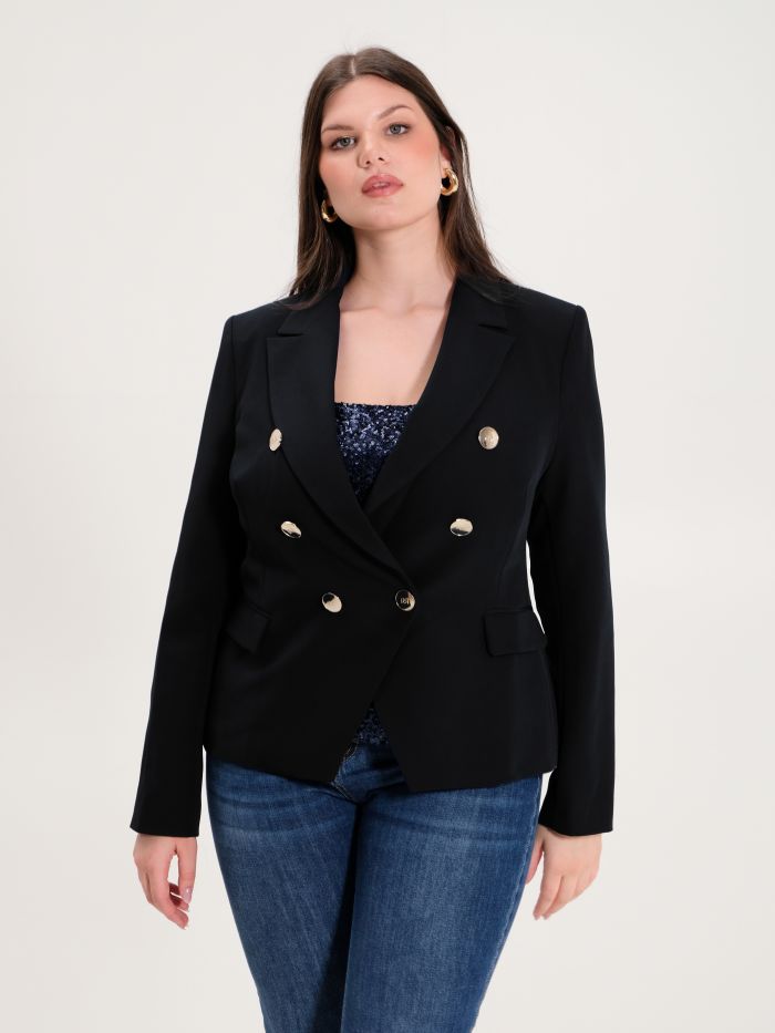 Rinascimento Giacca Curvy 6 Bottoni Nero