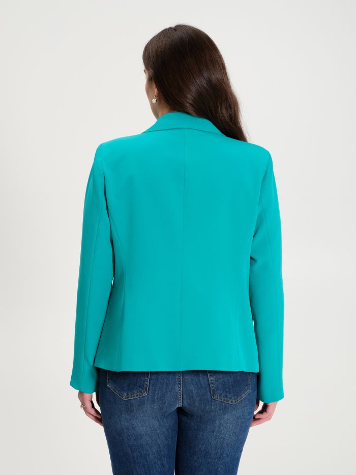 Rinascimento Giacca Curvy 6 Bottoni Verde Pavone