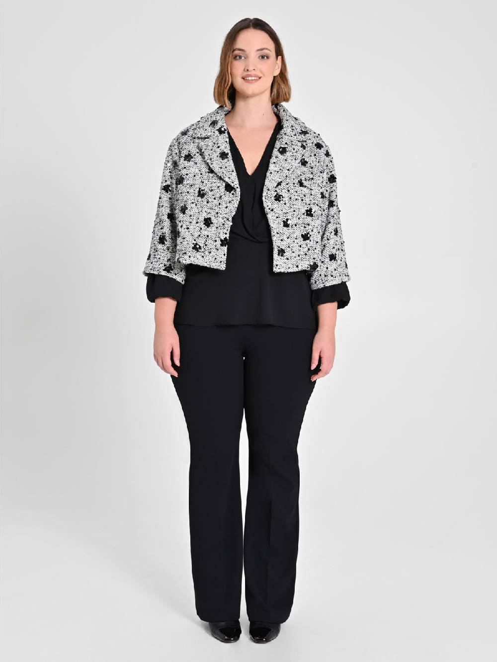 Rinascimento Giacca Curvy Black & White