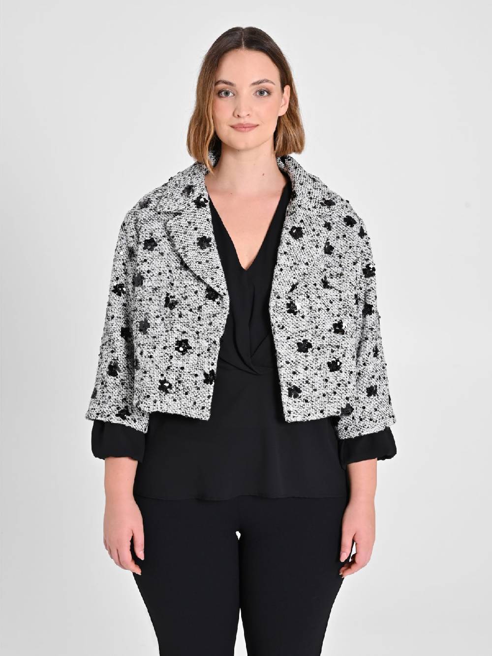 Rinascimento Giacca Curvy Black & White