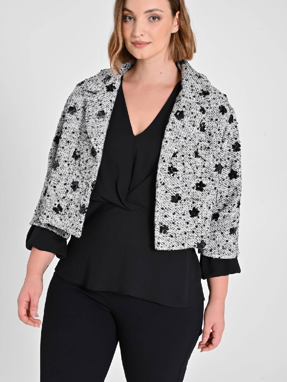 Rinascimento Giacca Curvy Black & White