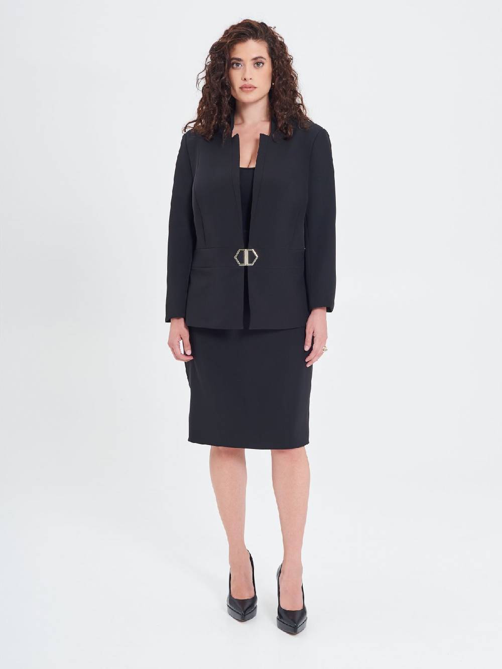 Rinascimento Giacca Curvy Fibbia Geometrica