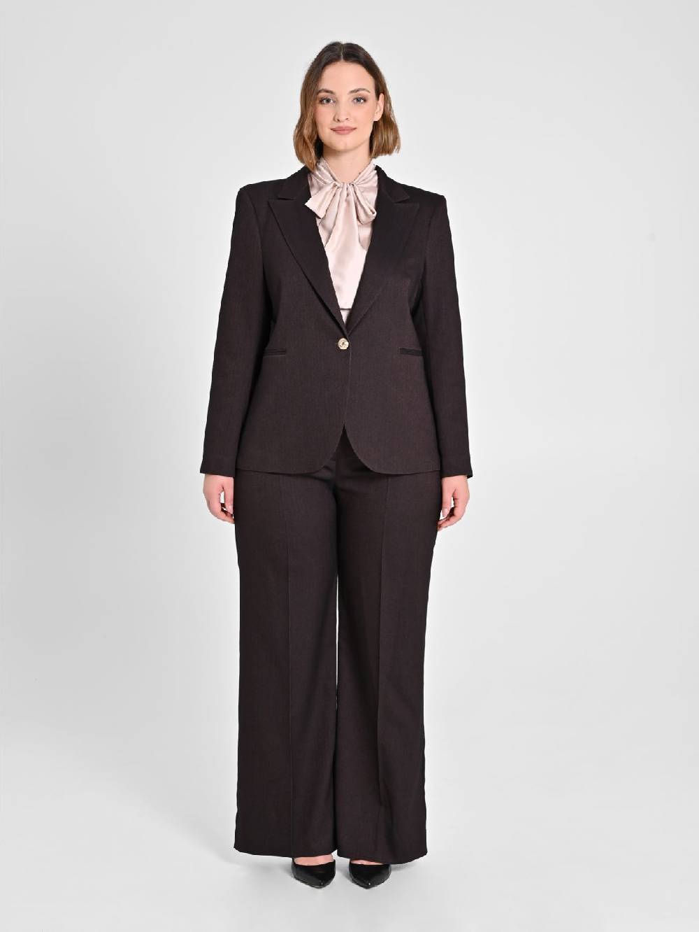 Rinascimento Giacca Curvy In Poliviscosa Marrone