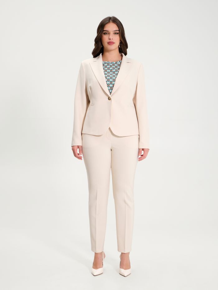 Rinascimento Giacca Curvy Monobottone Beige