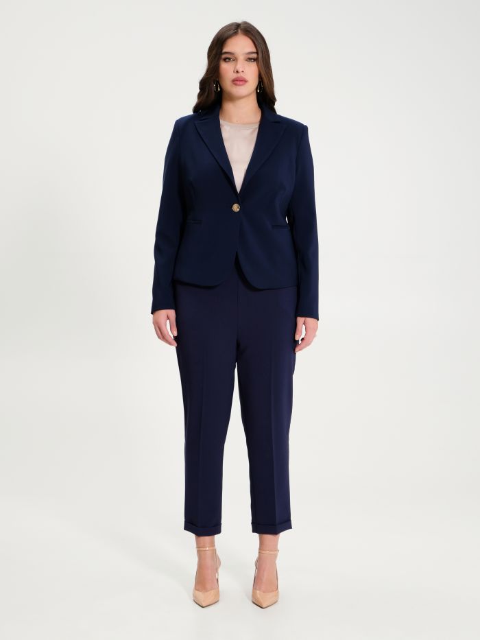 Rinascimento Giacca Curvy Monobottone Blu Navy