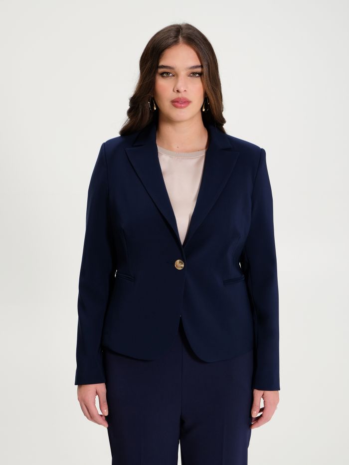 Rinascimento Giacca Curvy Monobottone Blu Navy