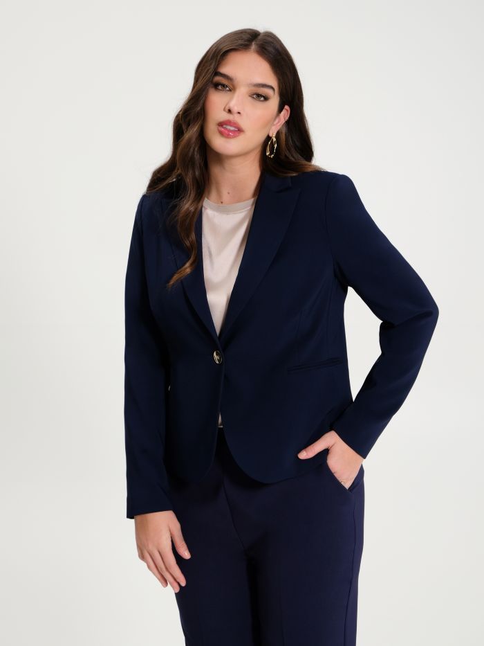 Rinascimento Giacca Curvy Monobottone Blu Navy