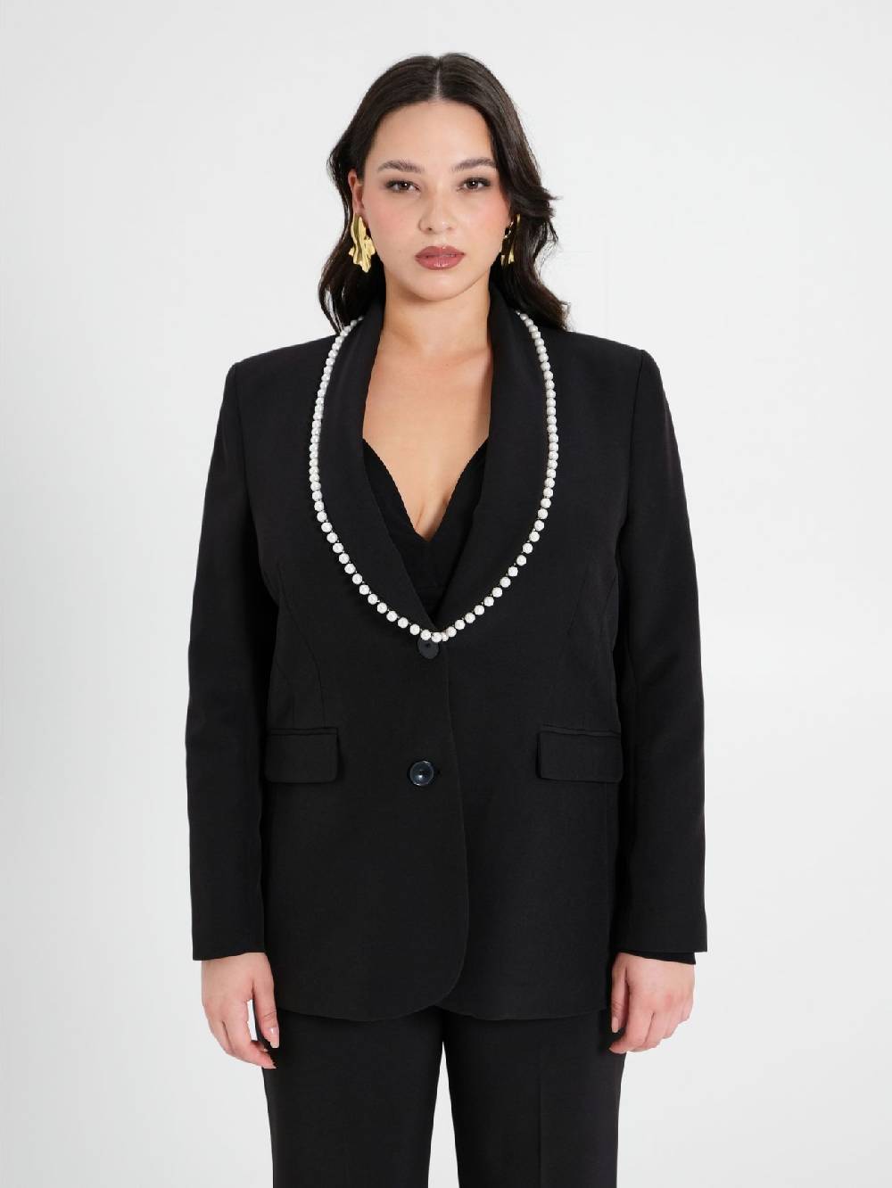 Rinascimento Giacca Curvy Perle