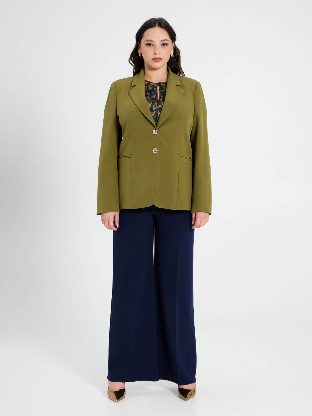 Rinascimento Giacca Curvy Verde Muschio