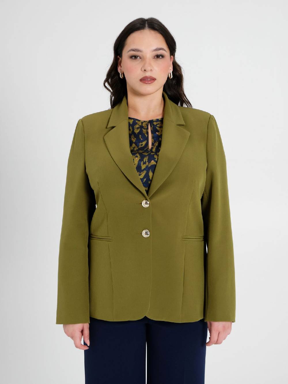 Rinascimento Giacca Curvy Verde Muschio