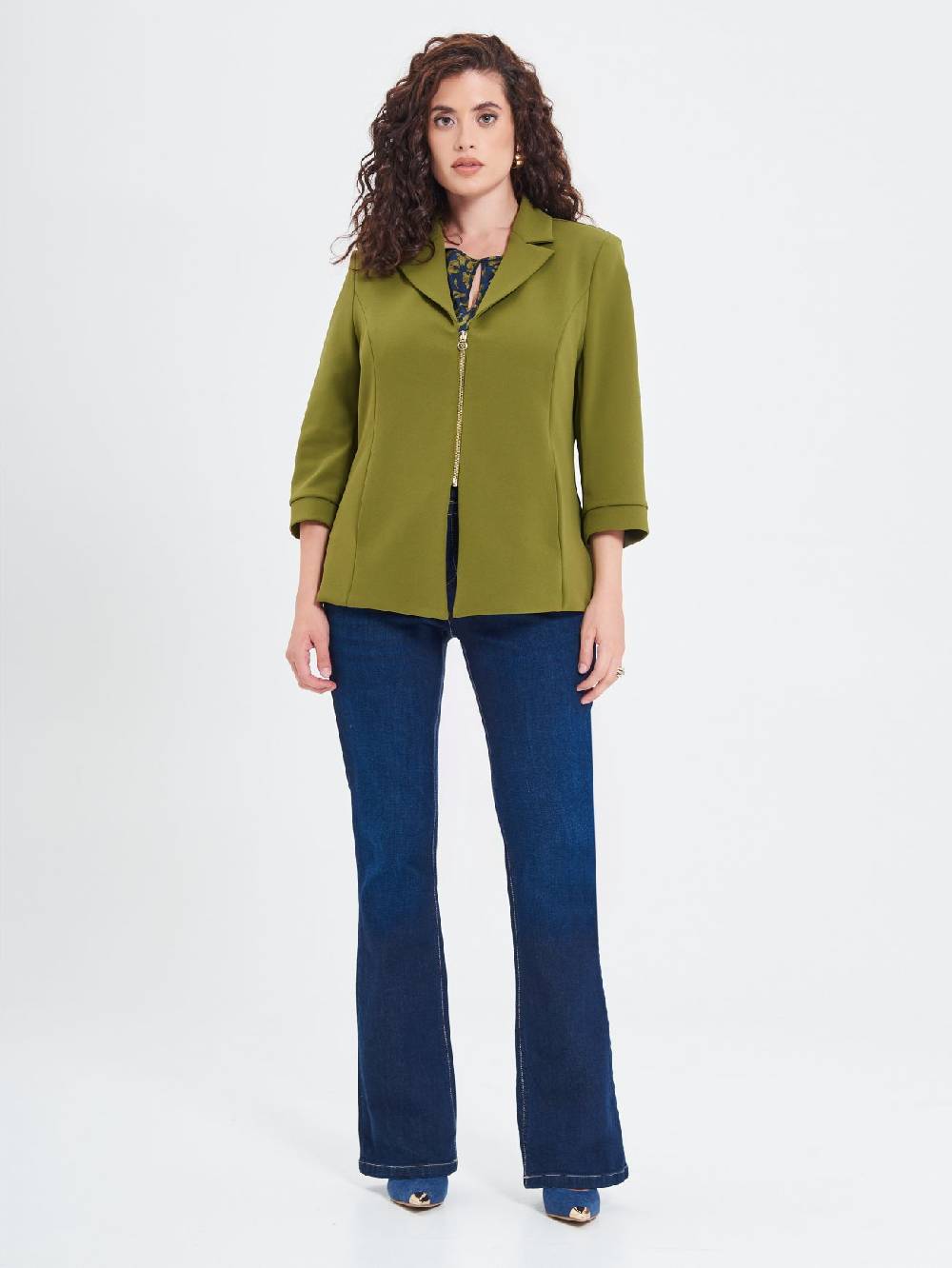 Rinascimento Giacca Curvy Verde Muschio