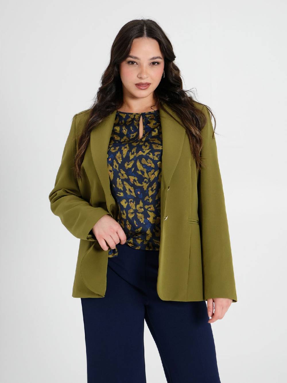 Rinascimento Giacca Curvy Verde Muschio